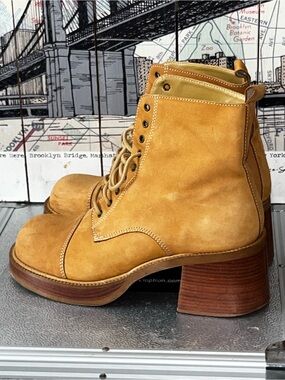 Y2K Suede Leather Platfotm Diba Lace-Up Heel Boots